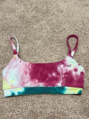 Tie-Dye Seamless Sports Bra - Pink Multi
